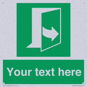 Custom sign safe condition door opens pulling left hand side